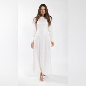 SOIE ZIG ZAG TEXTURE MAXI DRESS